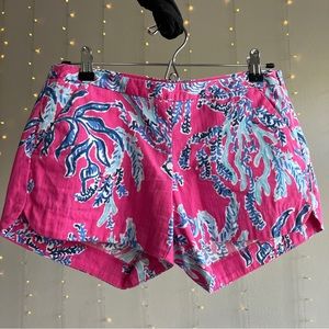 Lilly Pulitzer pink samba shorts size 00